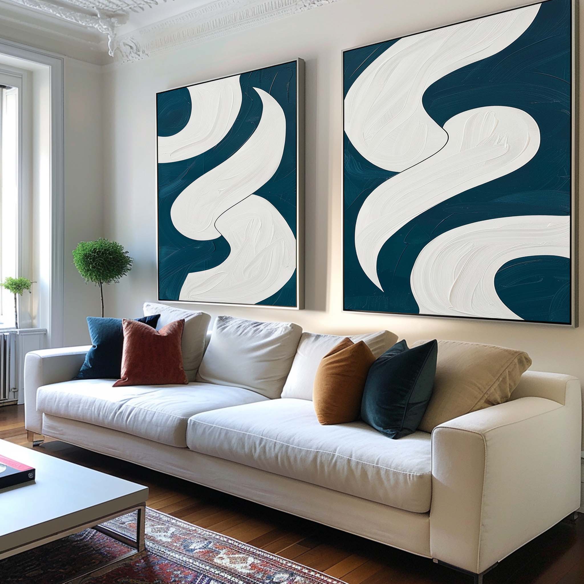 Moonlit Ribbon Flow Painting