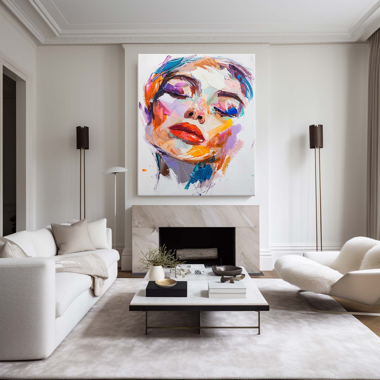 Colorful Muse Brushwork Painting