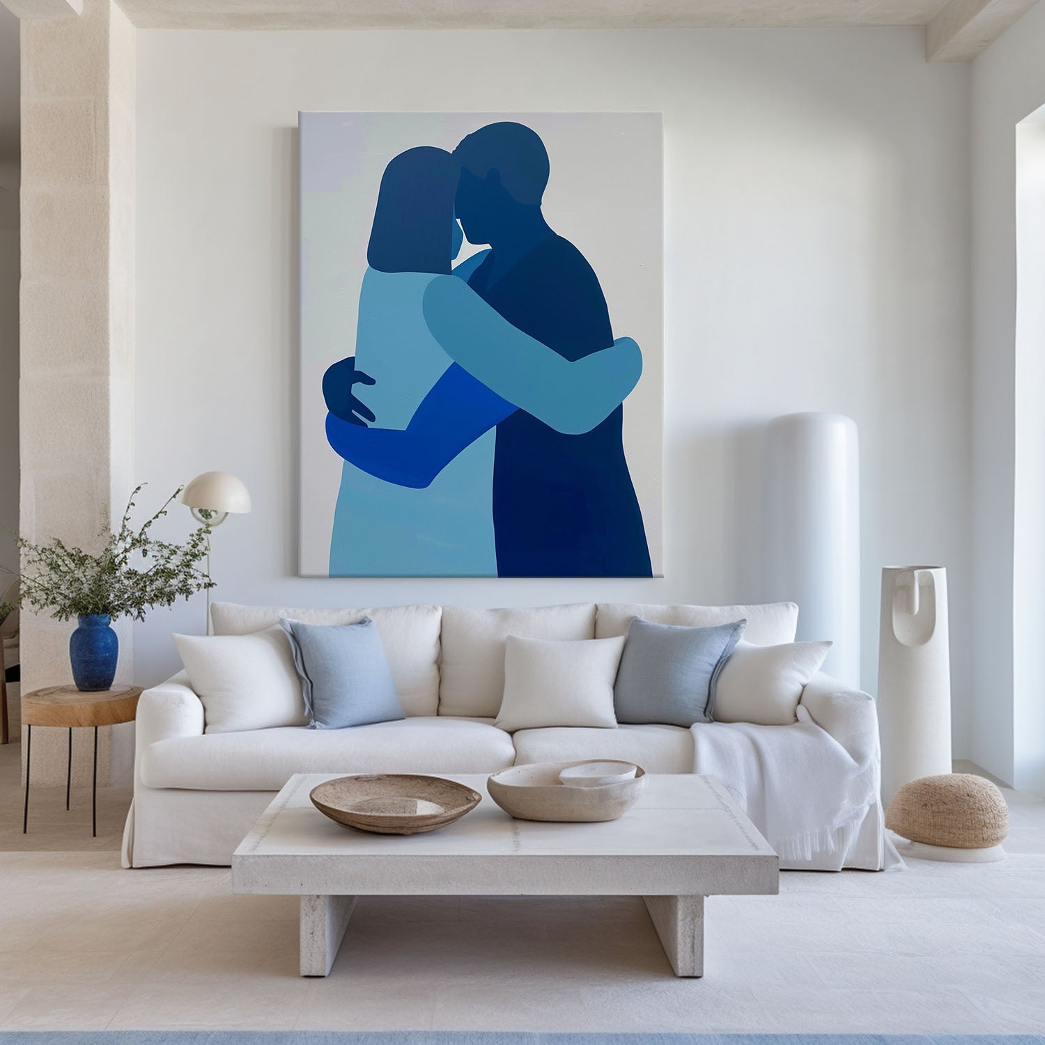 Love Wrapped in Blue Canvas Art