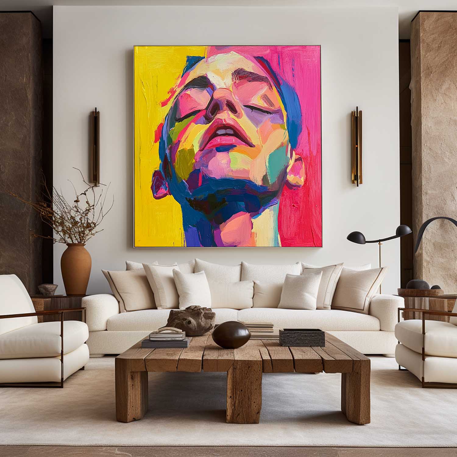 Vibrant Uptilted Portrait Canvas Wall Art