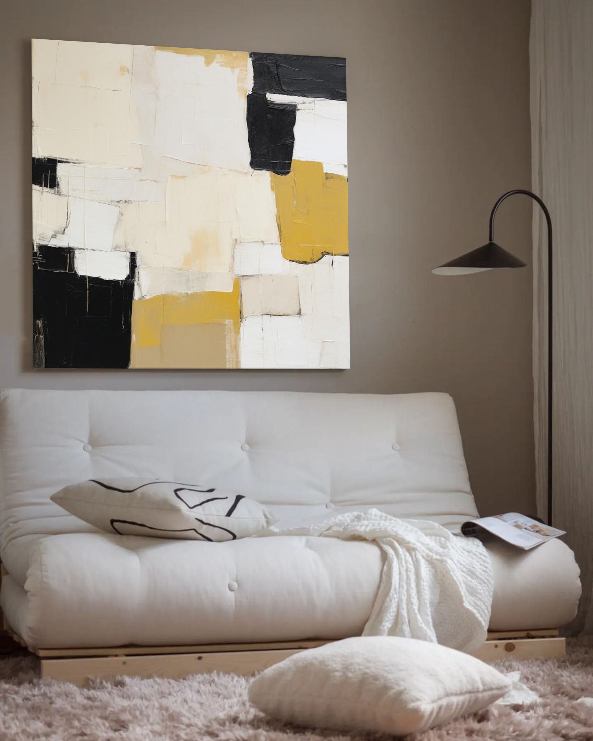 Wall Art Minimalist Geometric Block Abstract