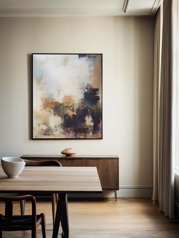 Abstract Golden Hour Forest Oil Painting