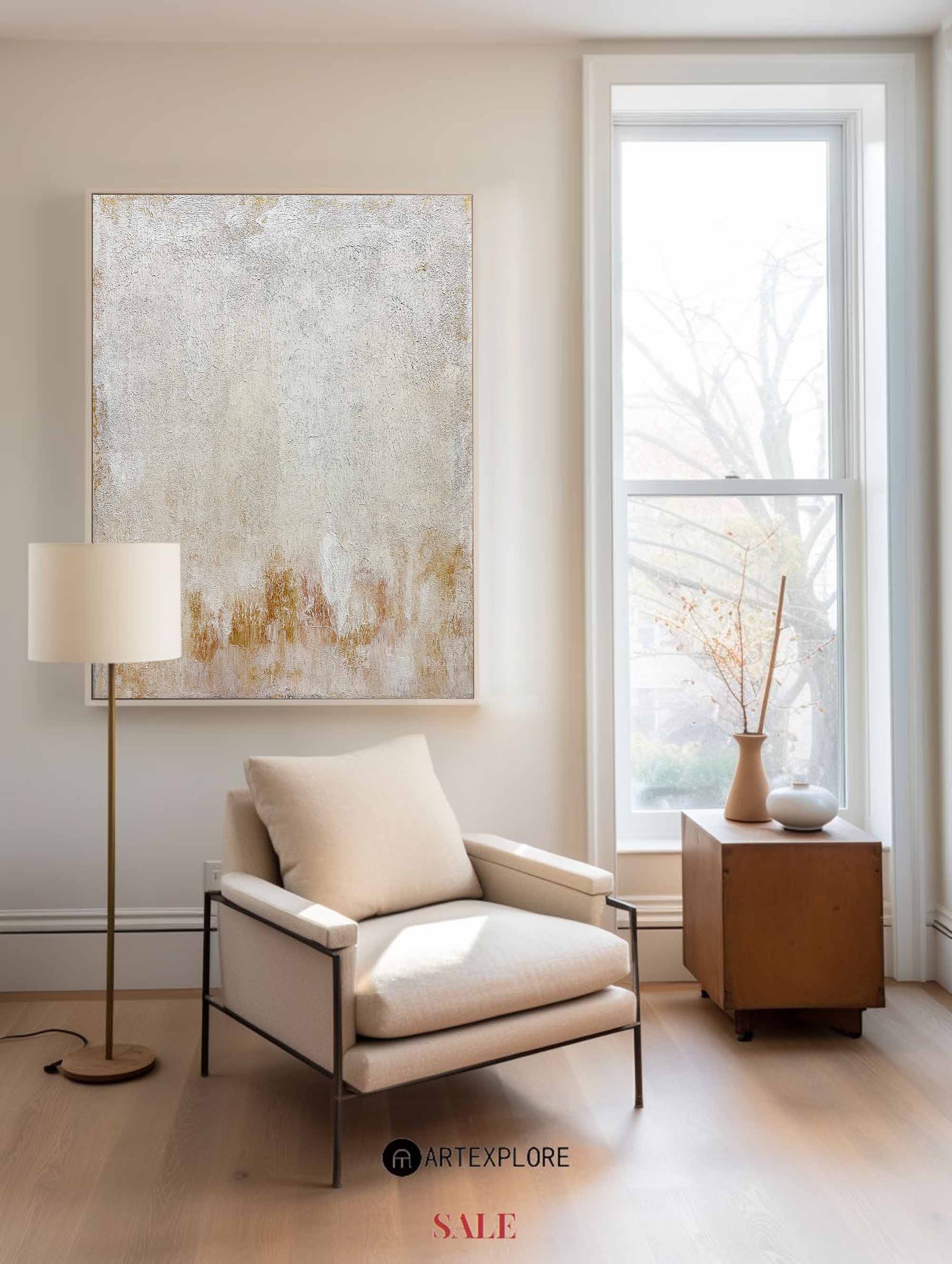 Beige Minimalist Painting