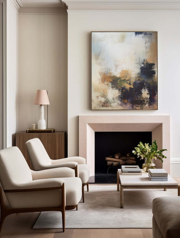 Abstract Golden Hour Forest Oil Painting