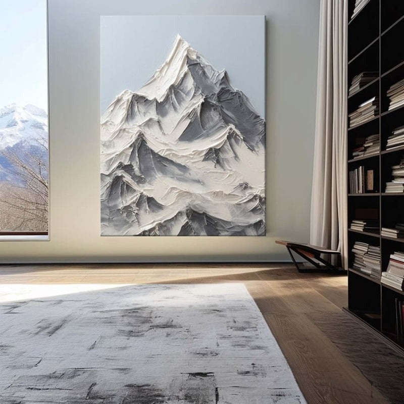 Snowy Alpine Mountain Art Painting