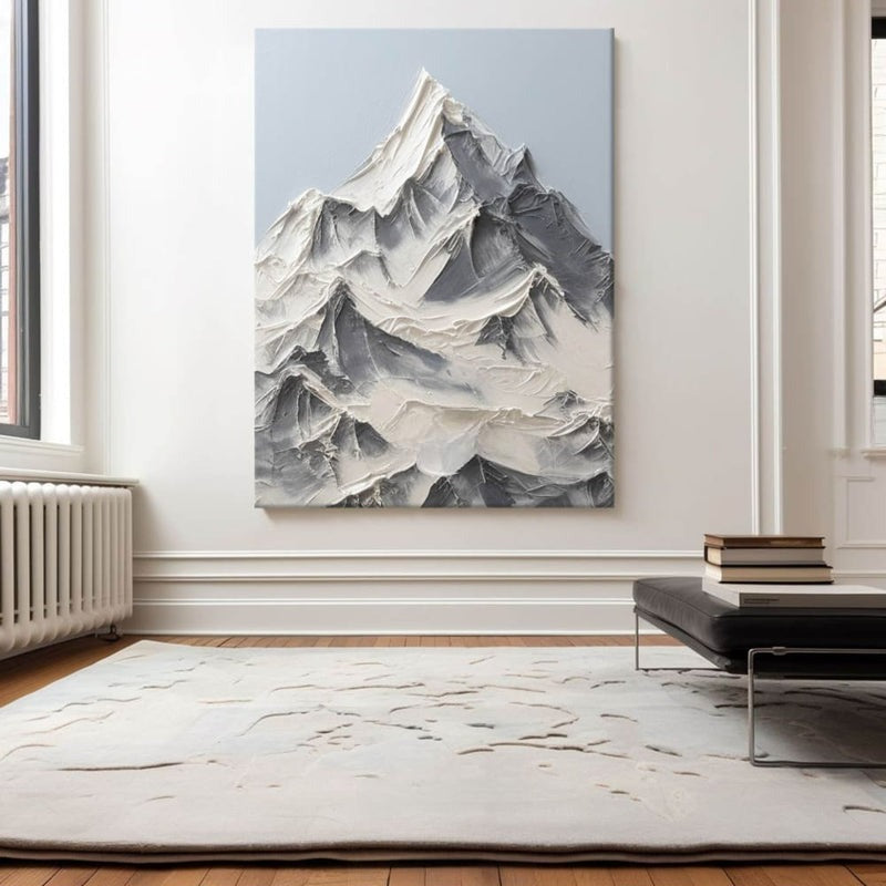 Snowy Alpine Mountain Art Painting