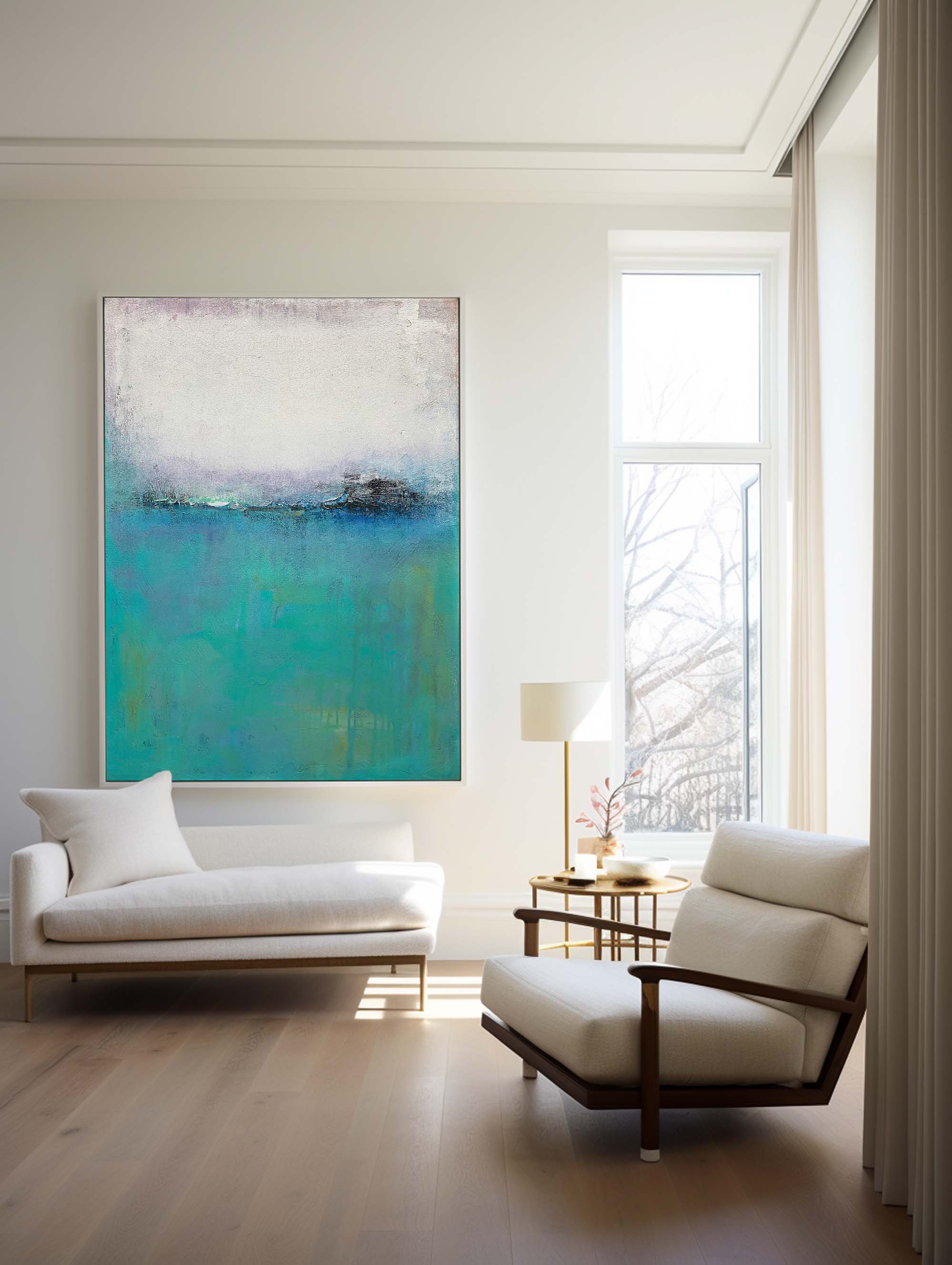 Blue Minimalist Painting ABAV166 - Neutralighting