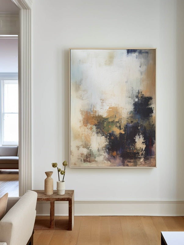 Abstract Golden Hour Forest Oil Painting