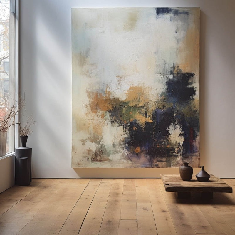 Abstract Golden Hour Forest Oil Painting