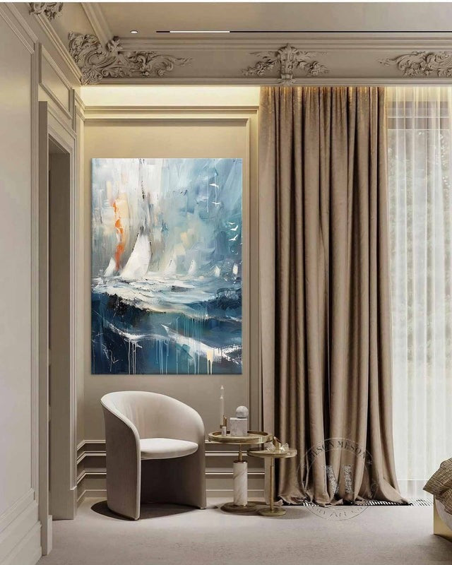 Wall Art Abstract Dynamic Ocean Wave Seascape