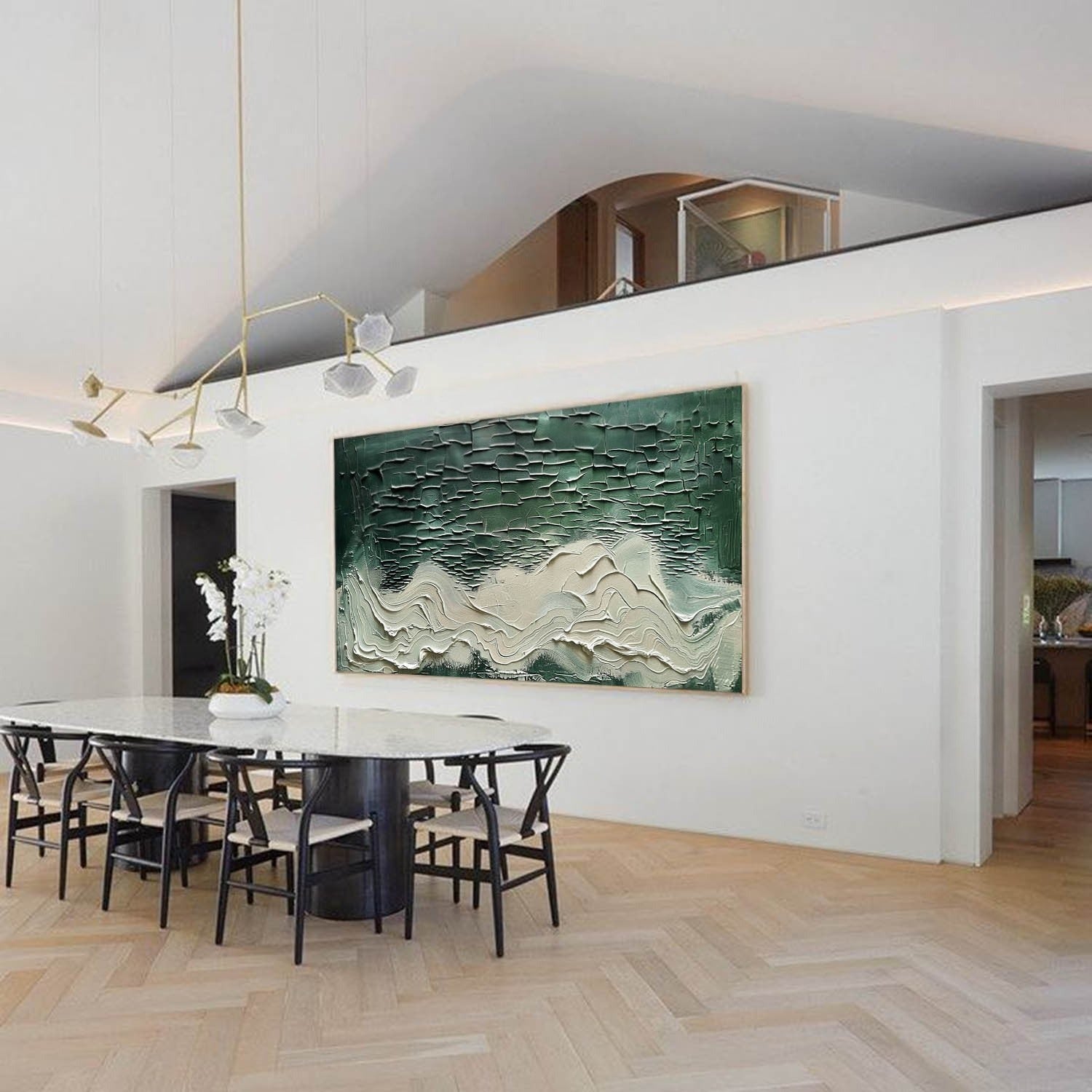Wall Art Horizontal 3D Impasto Ocean Wave