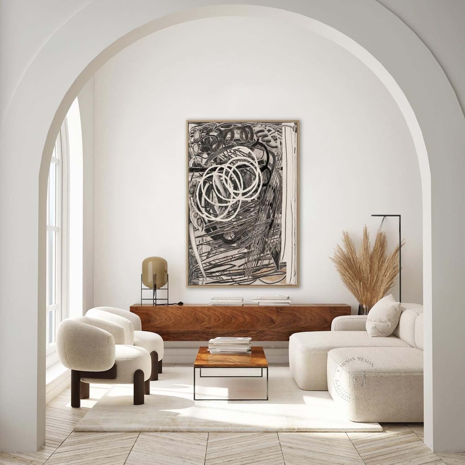 Wall Art Vertical Expressionist Painting