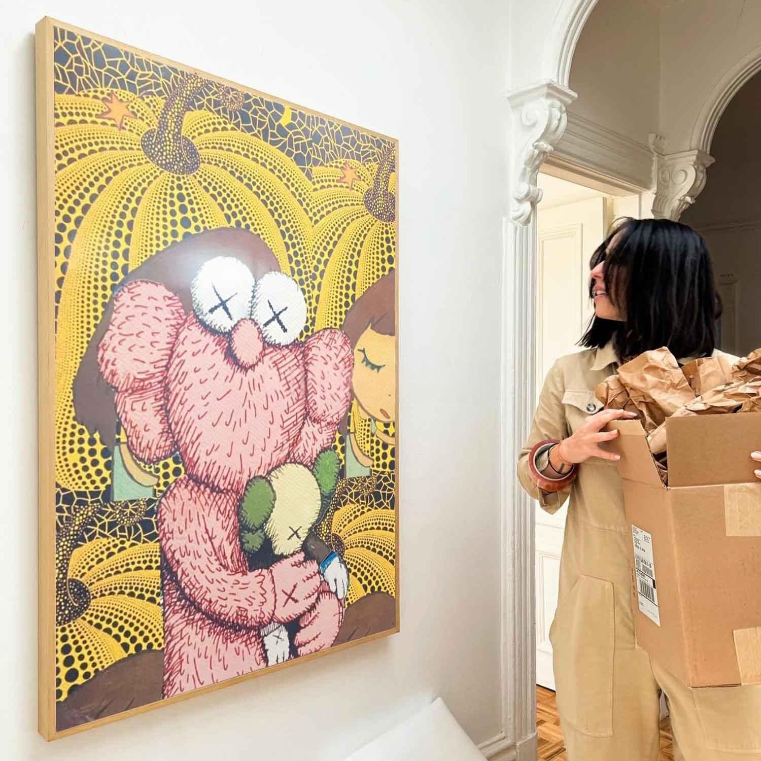 Wall Art Playful Textured KAWS