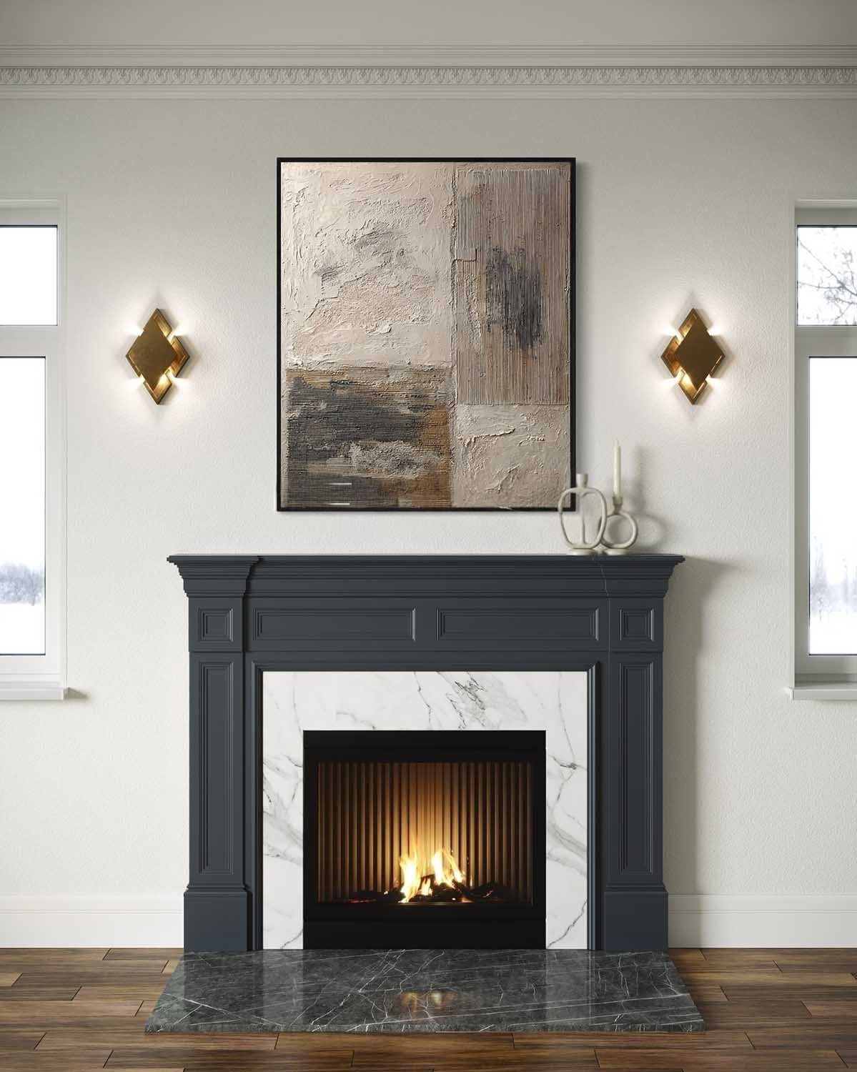 Wall Art Minimalist Textured Quadrant