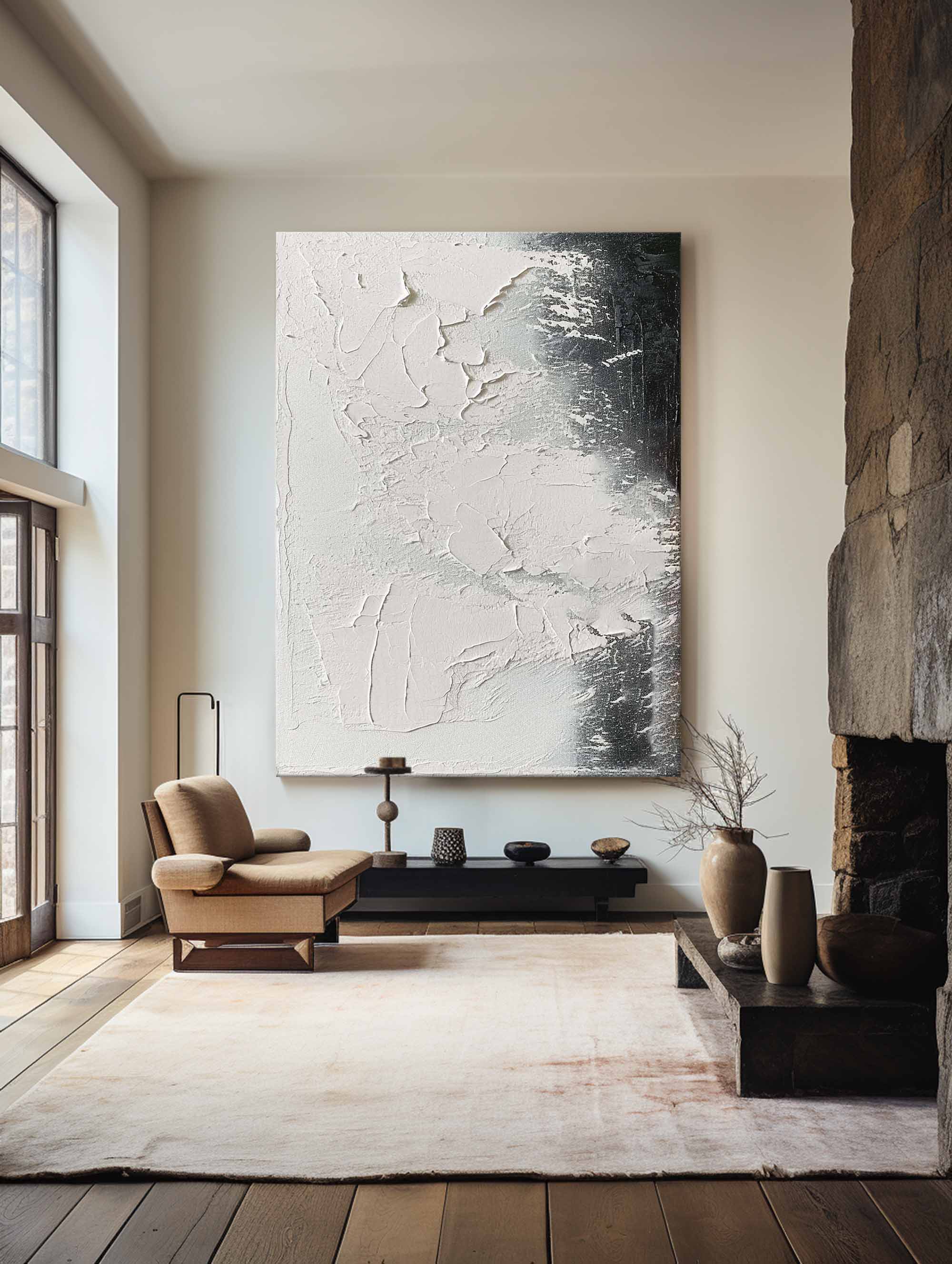 Wall Art Weathered Plaster Shadow