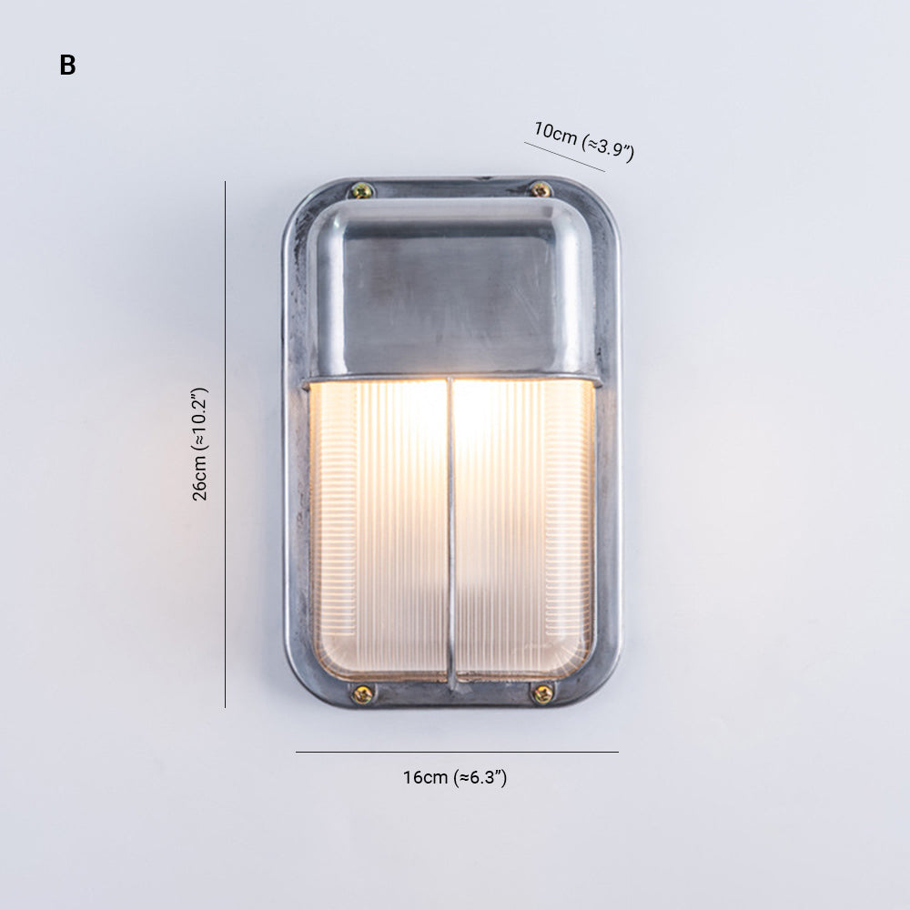 Wyre Wall Lamp Geometric Modern Metal Glass Outdoor - Neutralighting