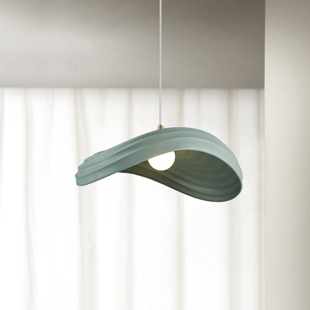 Ritta Wabi-Sabi Minimalisme Ripple Pendant Light, Resin&Metal - Neutralighting
