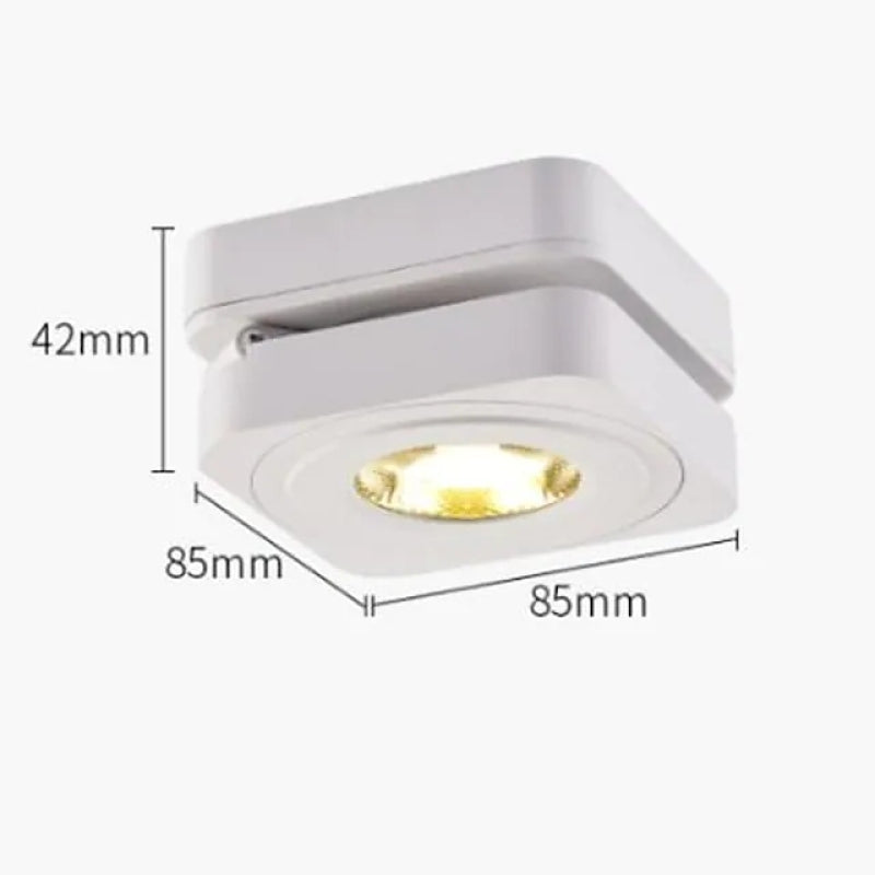 Arisha Modern Adjustable Square Ceiling Light Spotlight, Black/White - Neutralighting