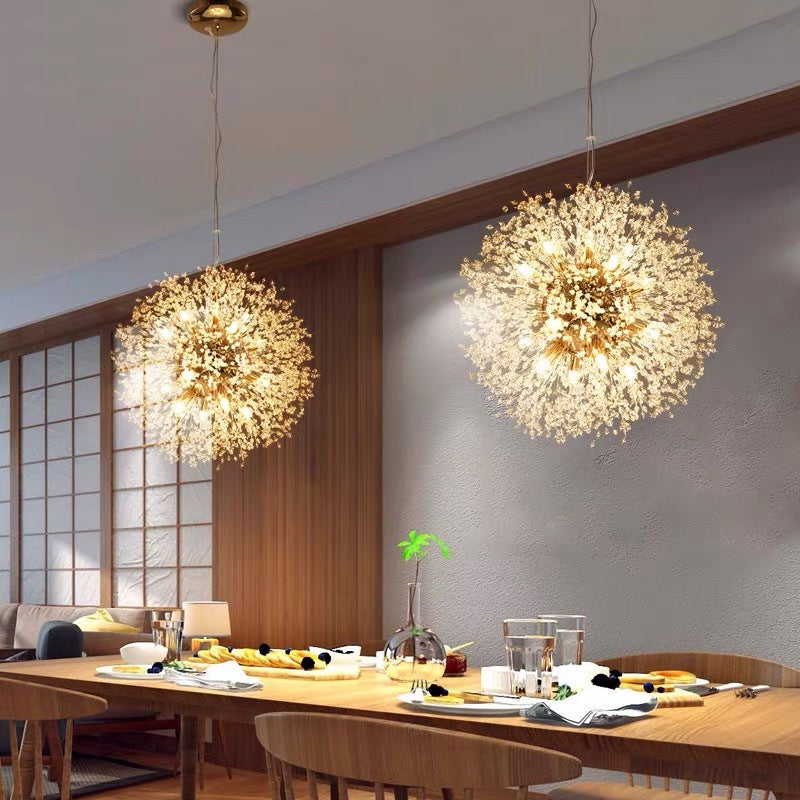 Arisha Elegant Dandelion Minimalist Luxury Pendant Light, Gold/Chorme - Neutralighting