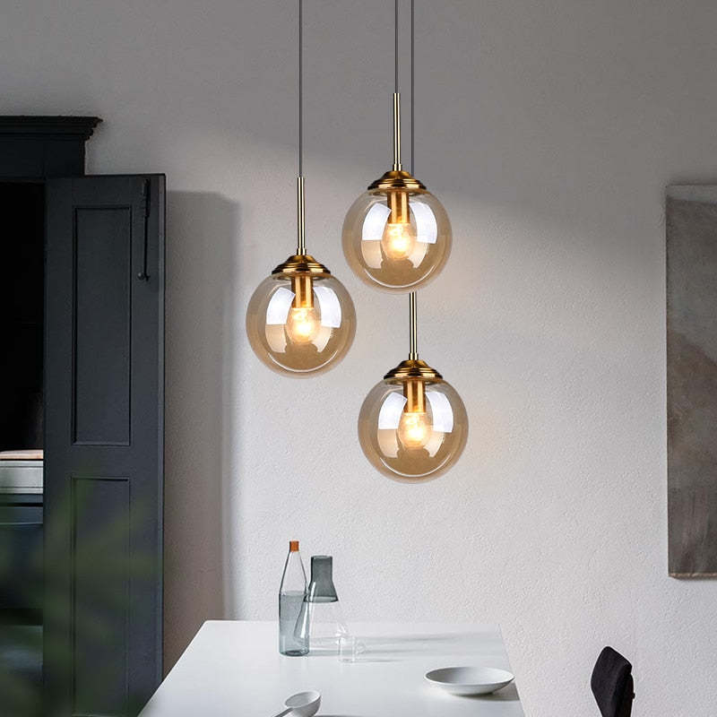 Valentina Designer Bubble Glass Pendant Light, Smoke/Clear/Amber - Neutralighting