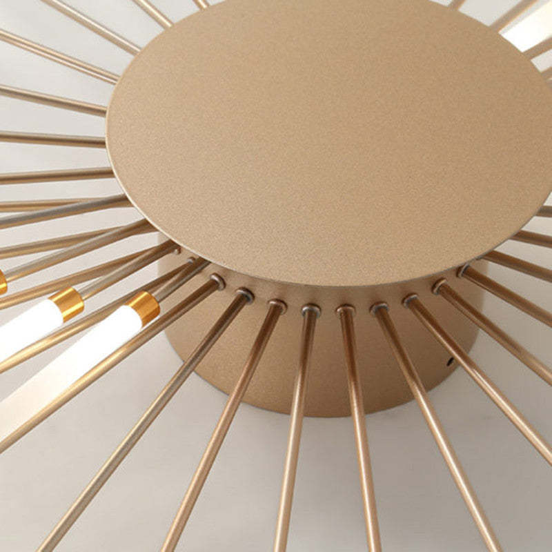 Wesley Flush-Mount Ceiling Light Fireworks, Black/Gold
