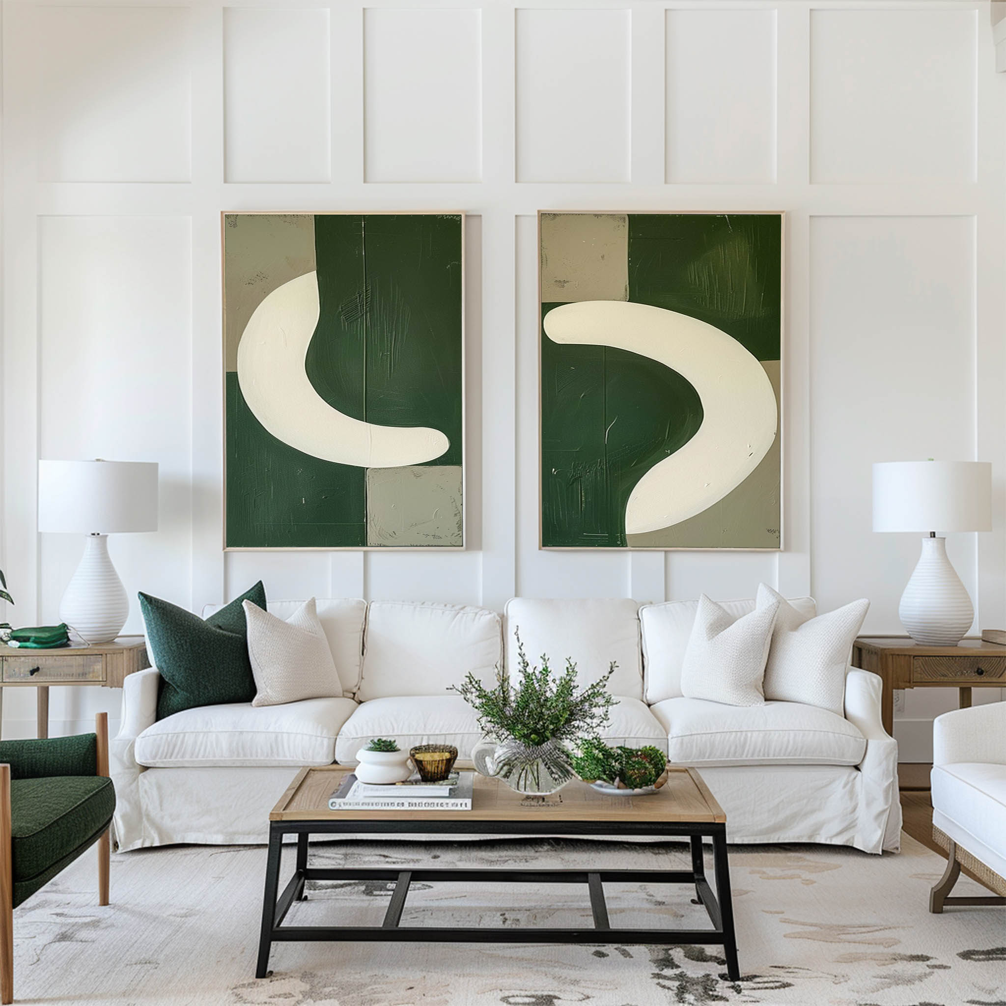 Wall Art Twin Crescent Forms