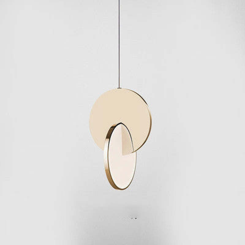 Arisha Pendant Light, Disc, Gold/Silver - Neutralighting
