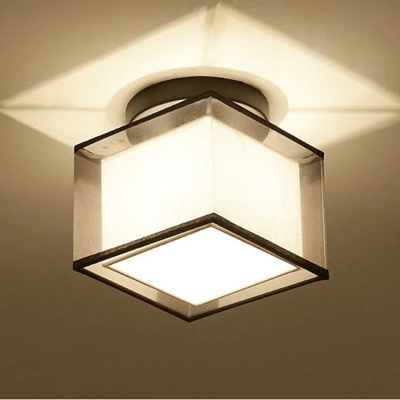 Arisha Modern Metal & Fabric Flush Mount Ceiling Light, 2 Style - Neutralighting