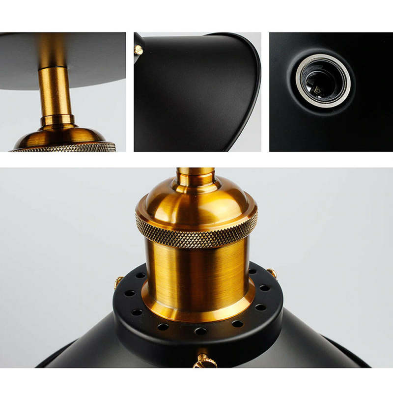 Austin Industrial Cone Metal Ceiling Light, Black - Neutralighting