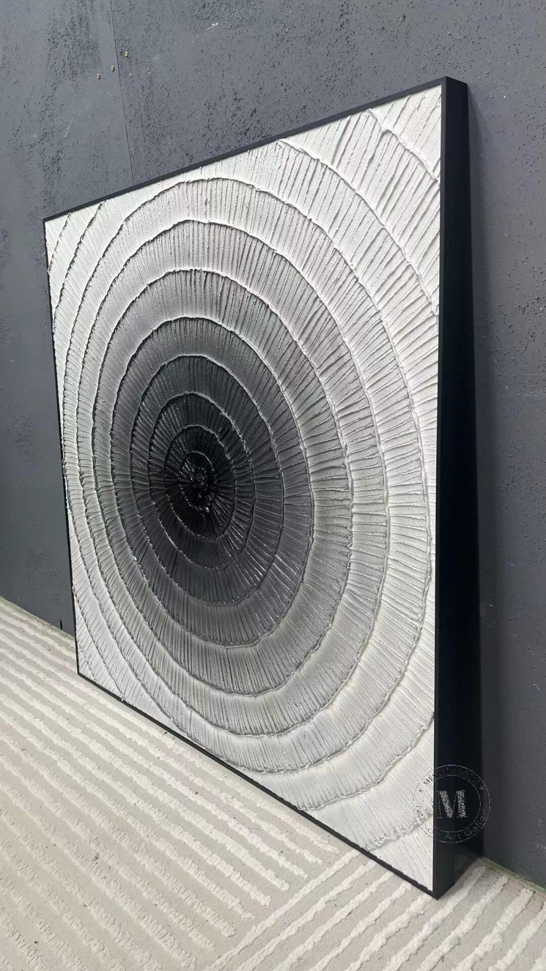 Wall Art Square 3D Concentric Circle