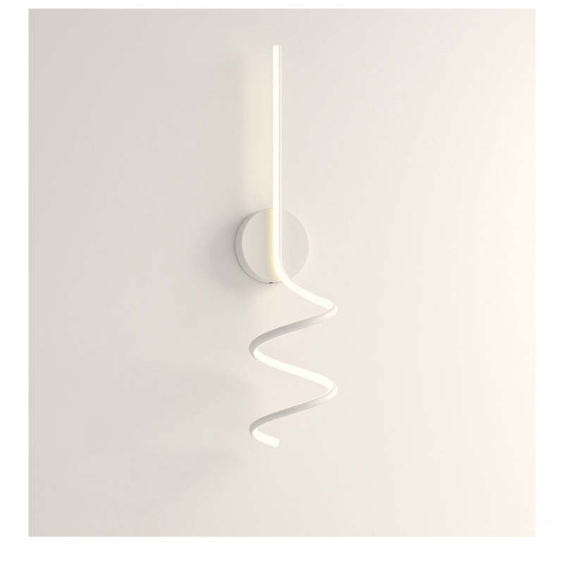 Arisha Modern LED Art Interior Wall Light Spiral, Black & White - Neutralighting