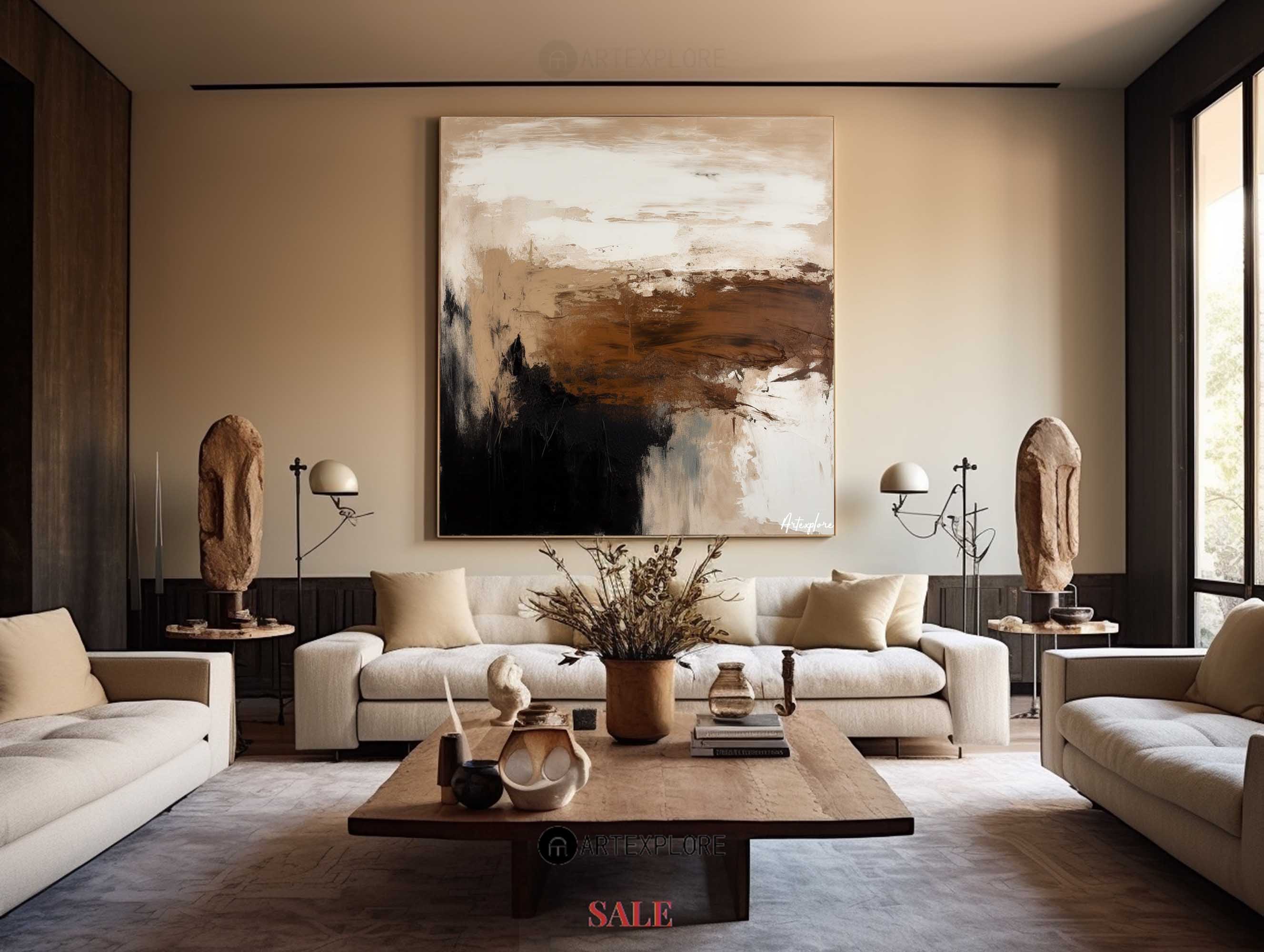 Modern Abstract Painting ABAS135 - Neutralighting