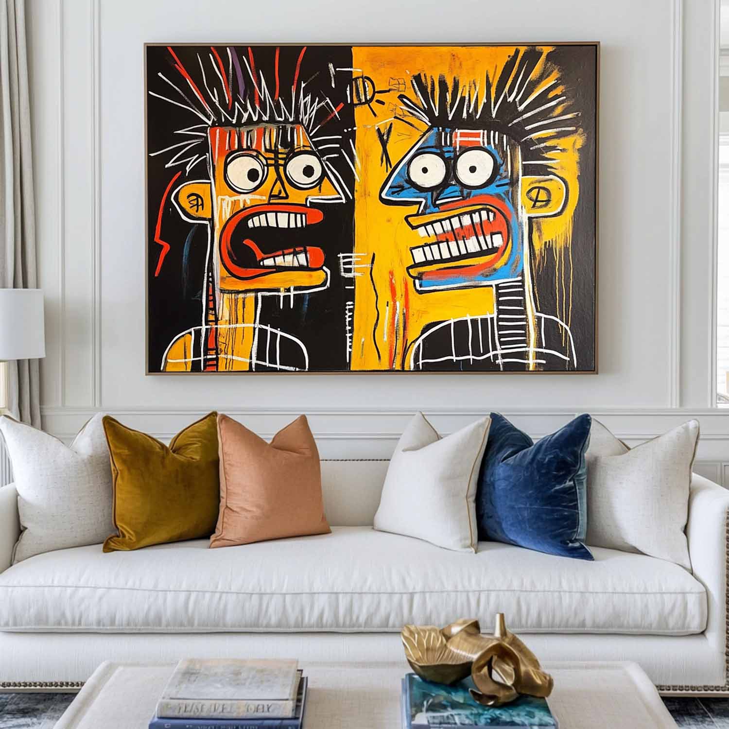 Bold Graffiti Portrait Canvas Wall Art