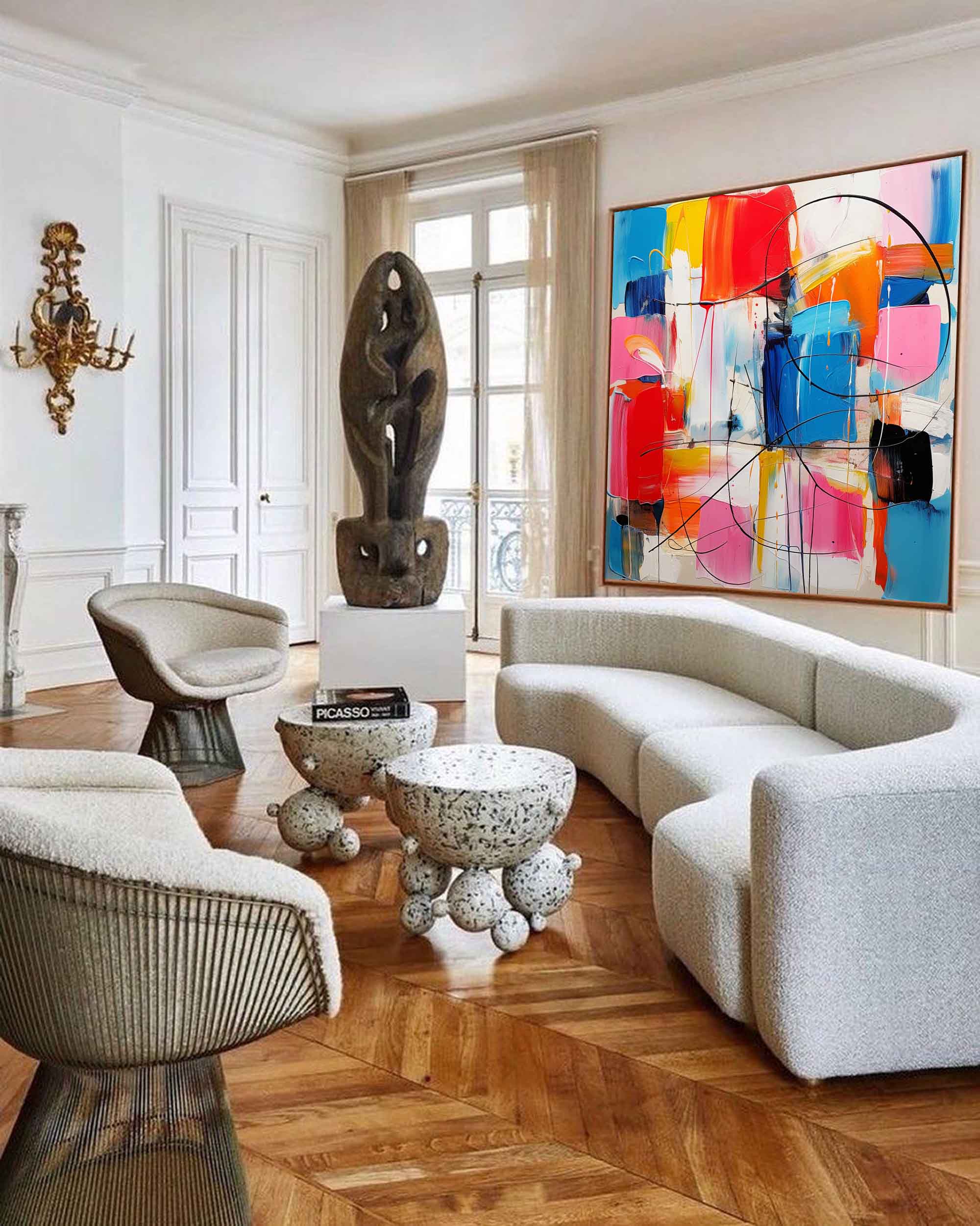 Abstract Canvas Art AB222 - Neutralighting