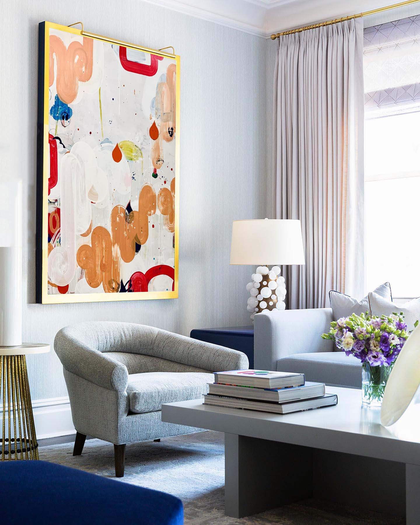 Wall Art Abstract Playful Kidult Floral Decor