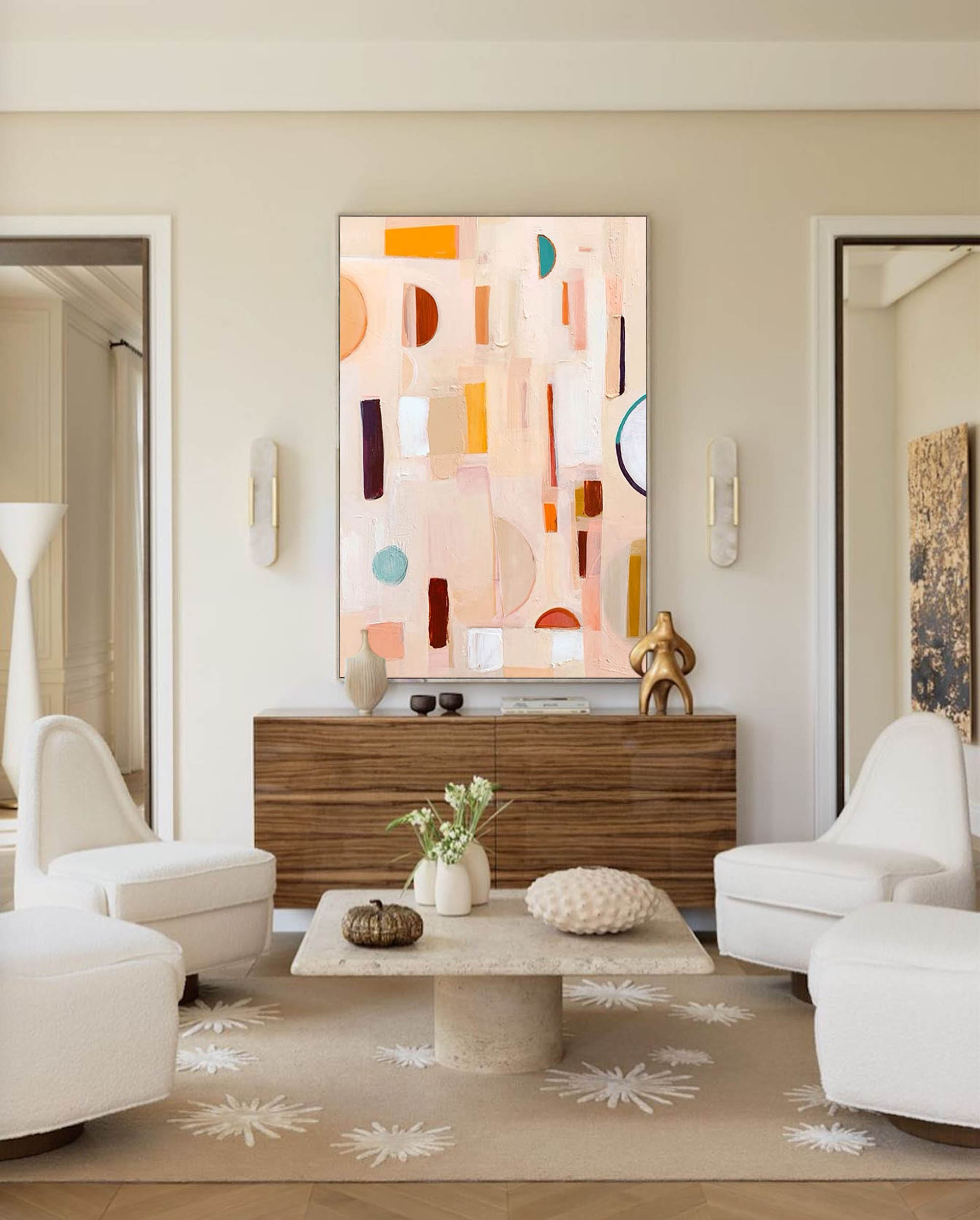 Wall Art Geometric Bohemian Organic Decor