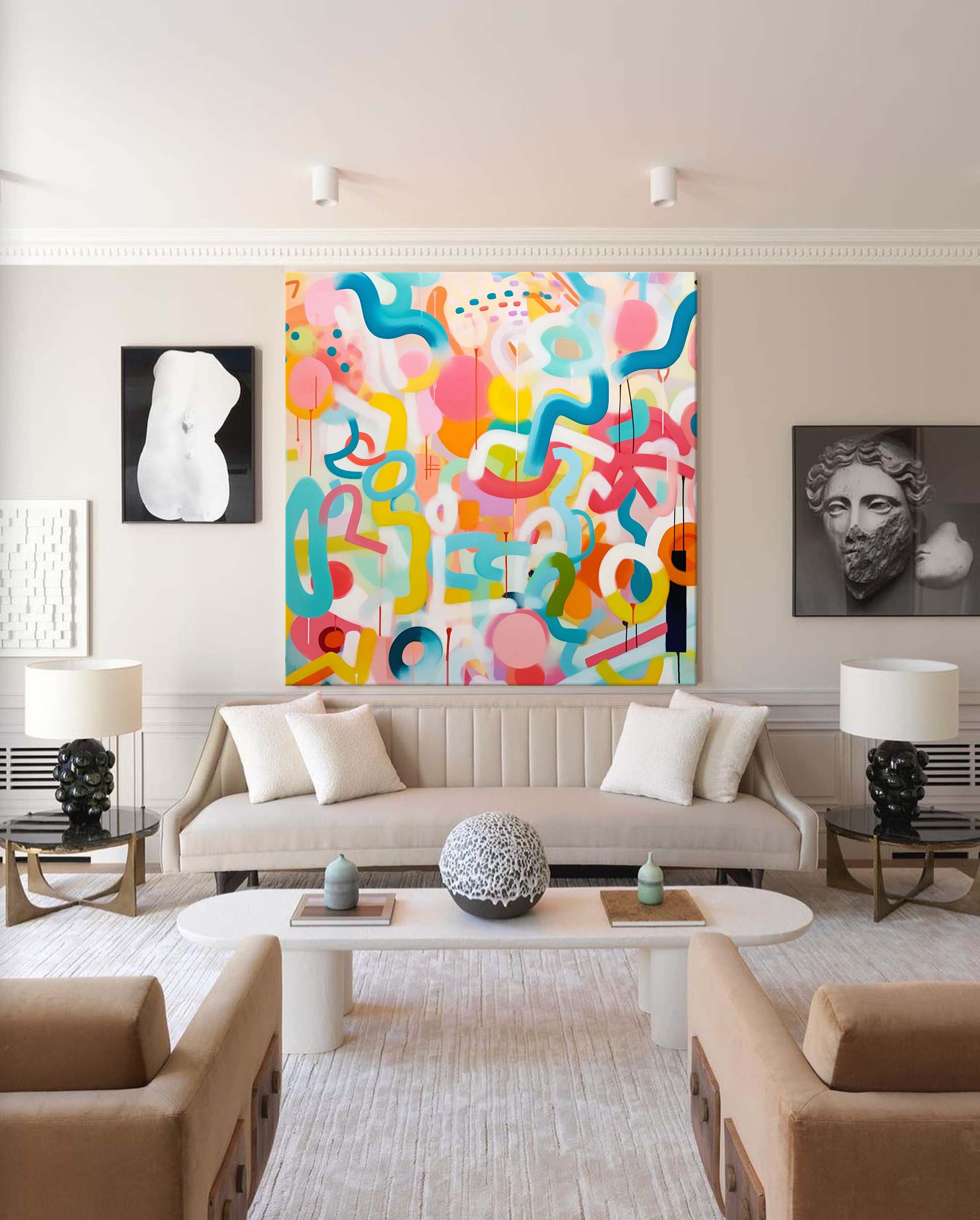 Wall Art Playful  Abstract Energetic Fashion