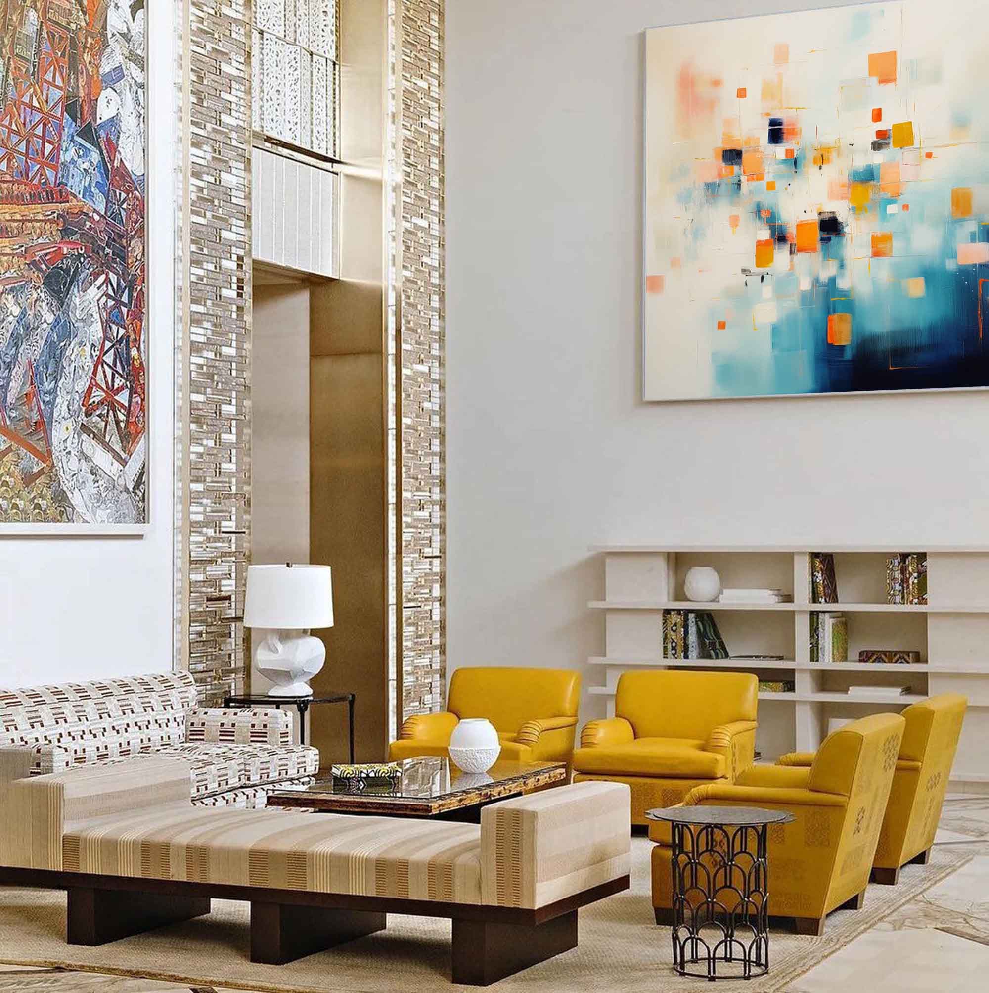 Abstract Canvas Art AB219 - Neutralighting