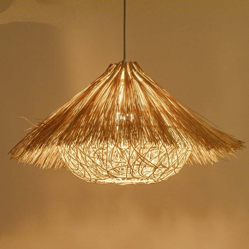 Muto Hand-Woven Rattan Modelling Pendant Light - Neutralighting
