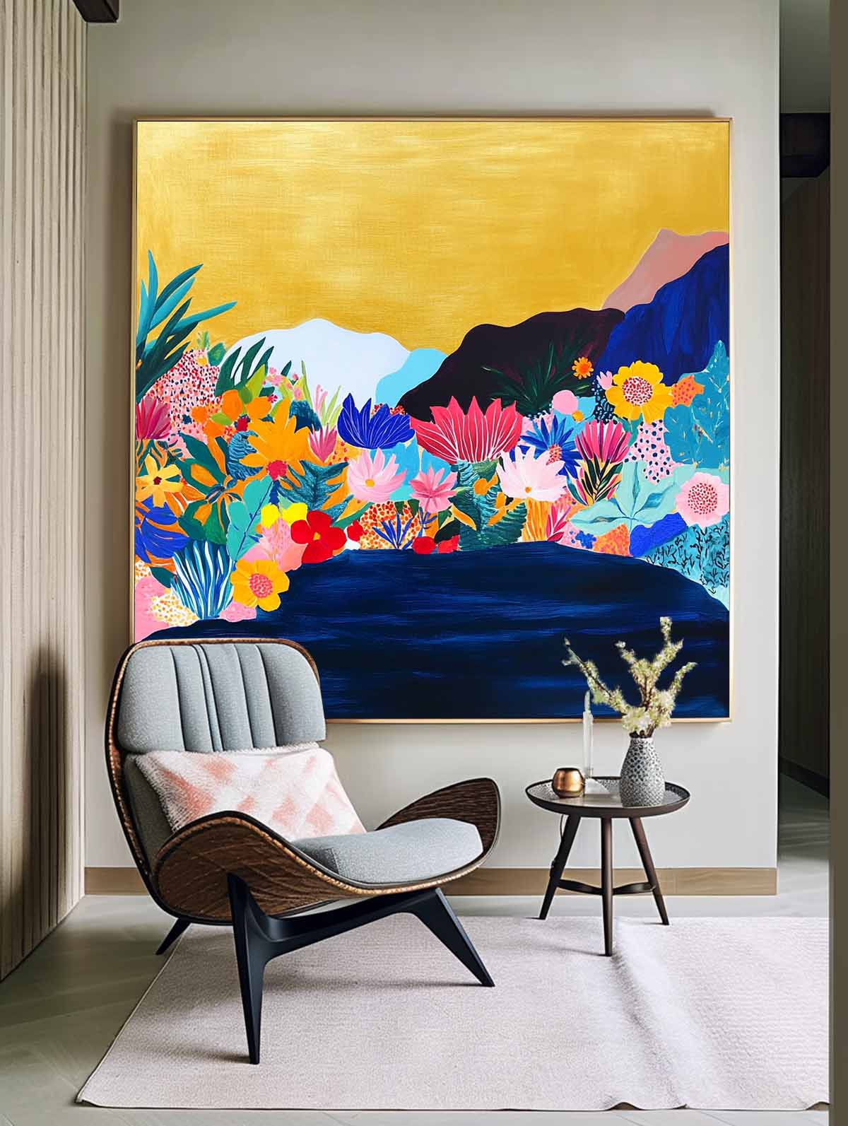 Wall Art Flower Romantic Wildflower Landscape