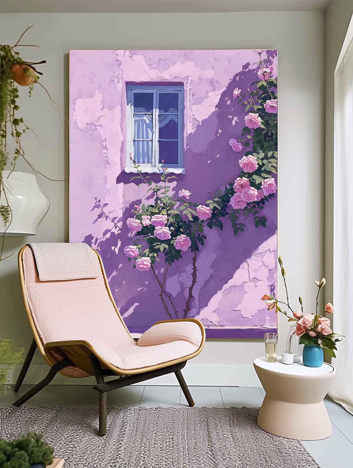 Wall Art Impasto Flower Bold Abstract Romantic