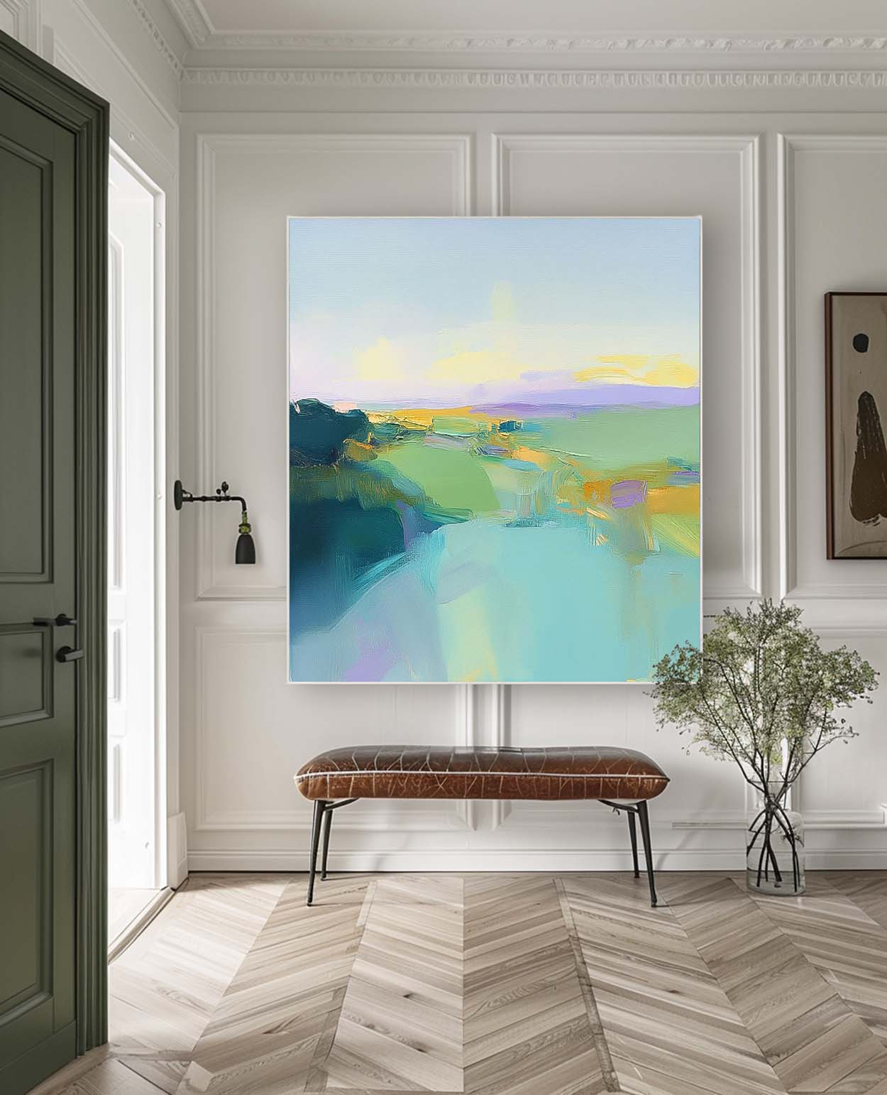 Wall Art Abstract Soft Color Block Coastal