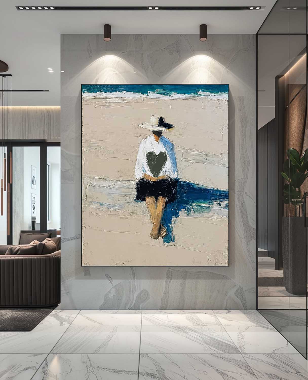 Wall Art People Serene Coastal Romantic