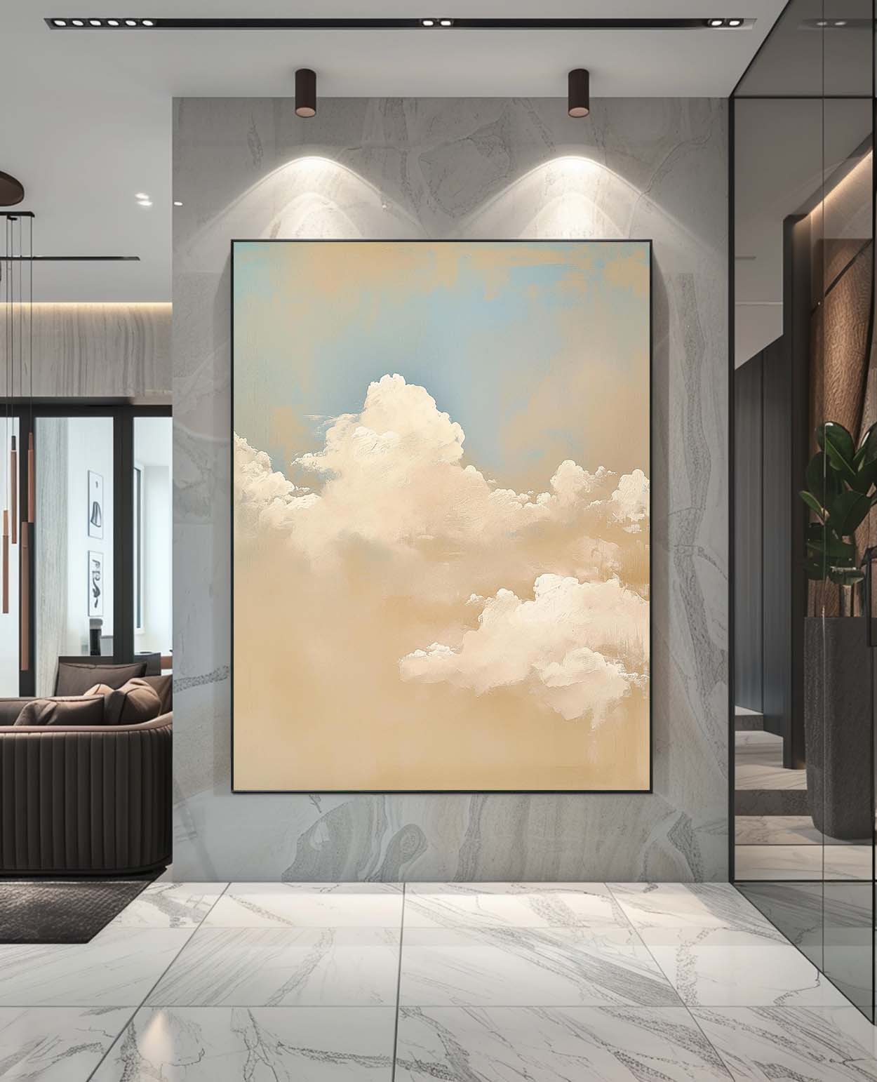 Wall Art Landscape Impasto Soft Cloud