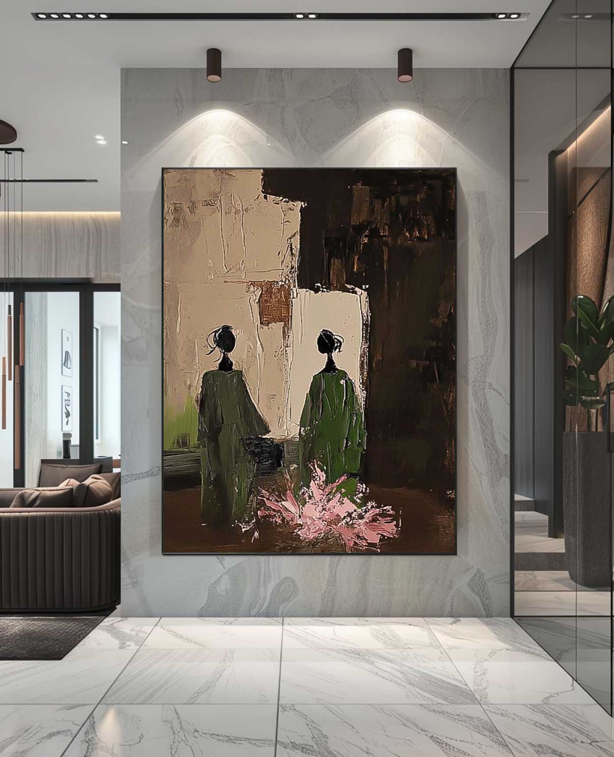 Wall Art Women in Emerald