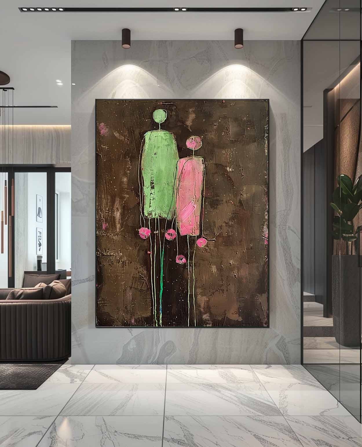 Wall Art People Moody Expressionist Abstract