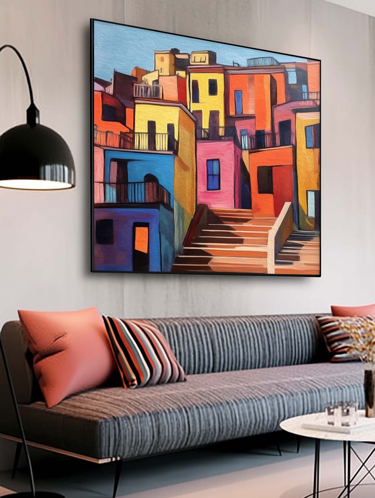 Wall Art Architecture Bright Cheerful Mediterranean