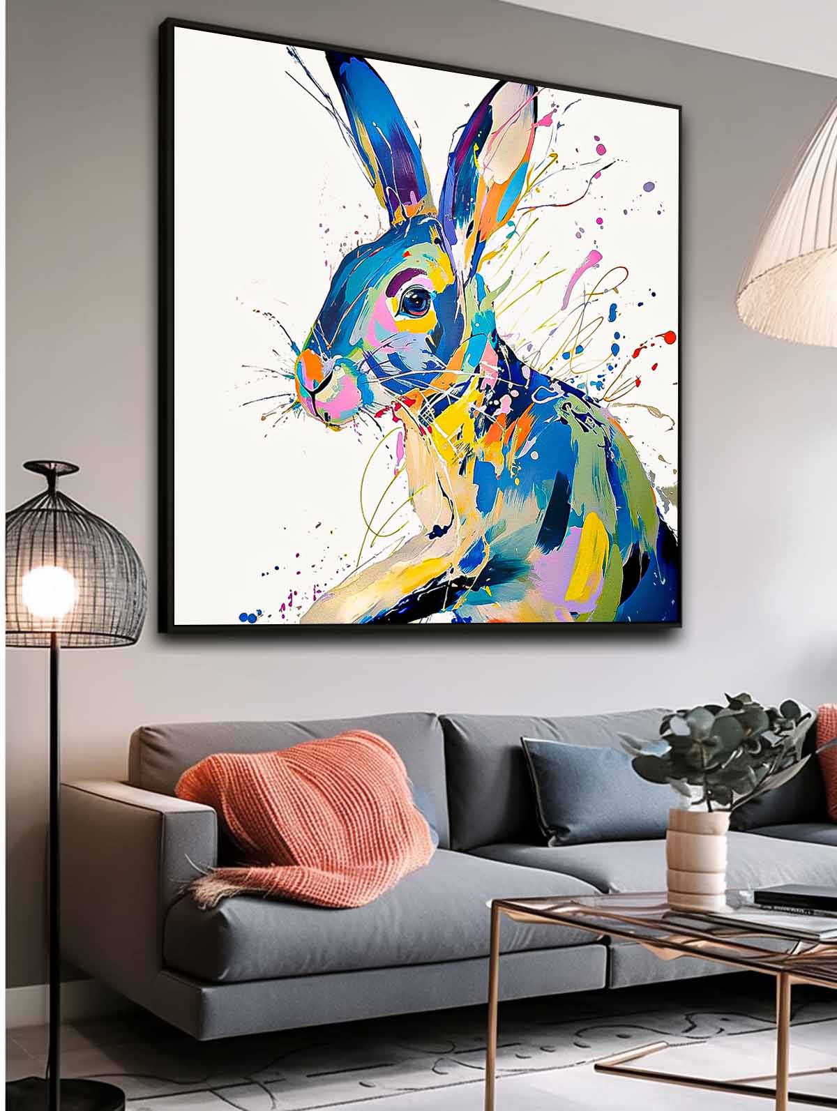 Wall Art Animal Vibrant Playful Cute
