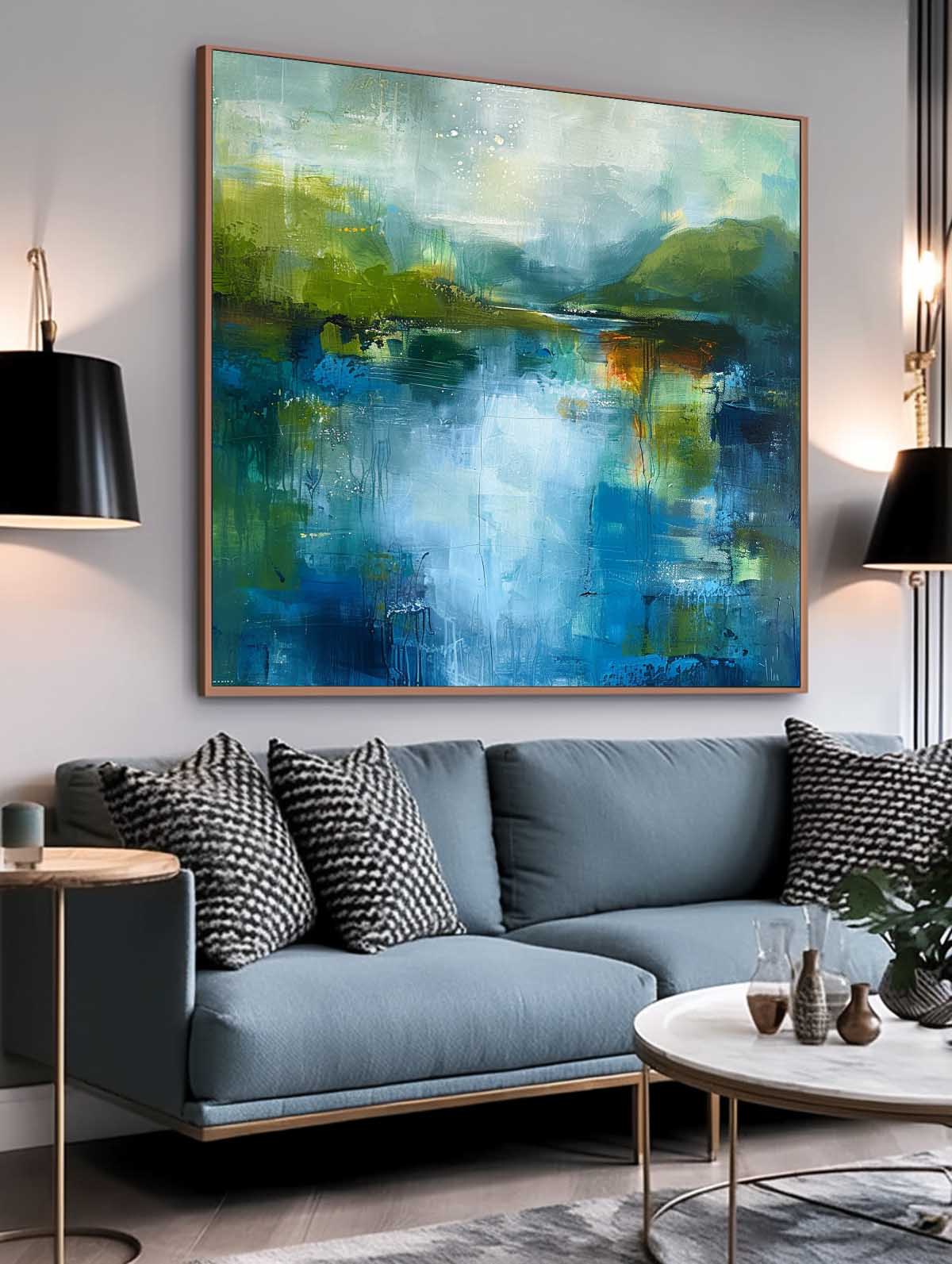 Wall Art Abstract Reflection Expressionist Landscape
