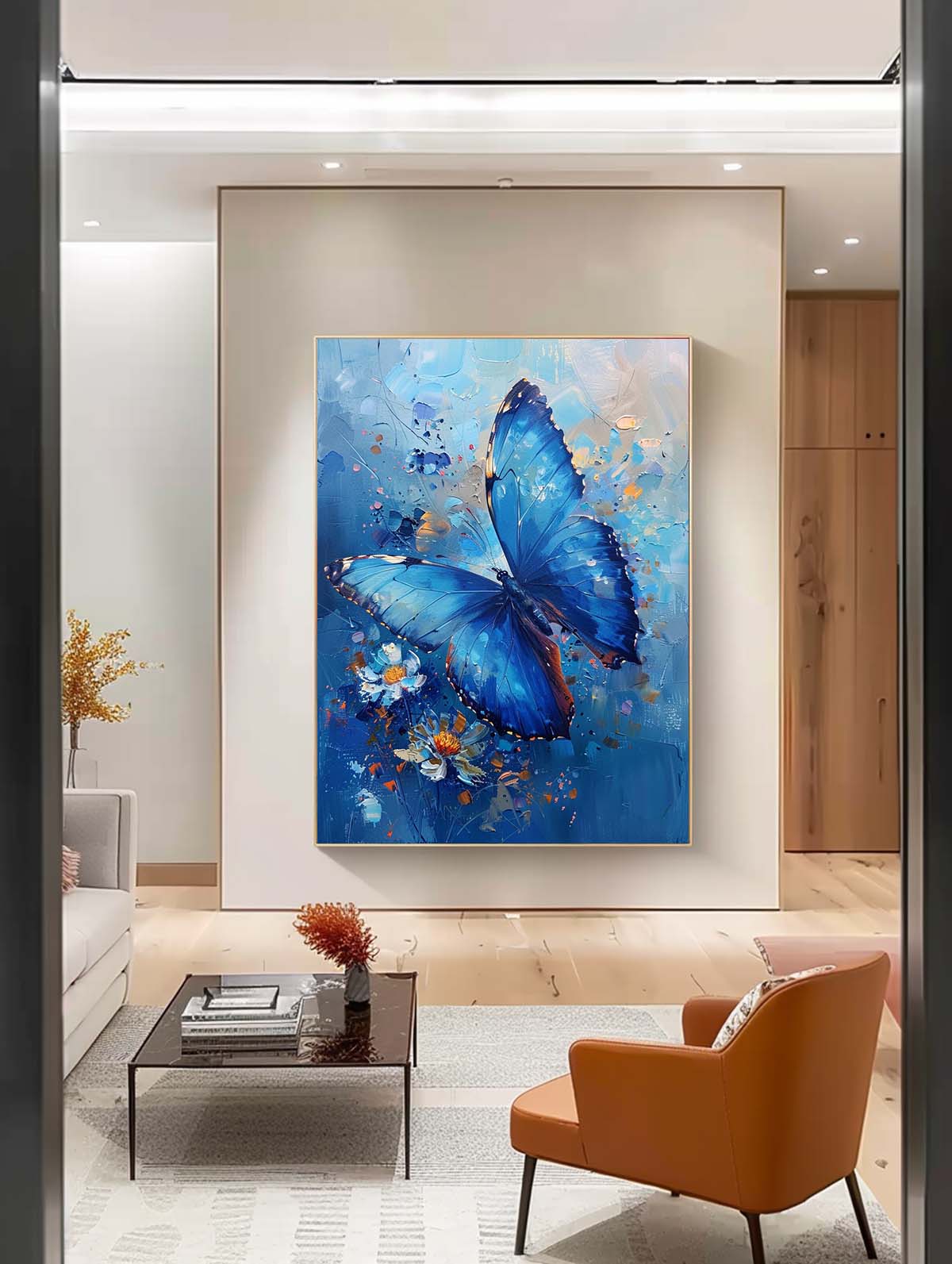 Wall Art Animal Butterfly Painterly Whimsical